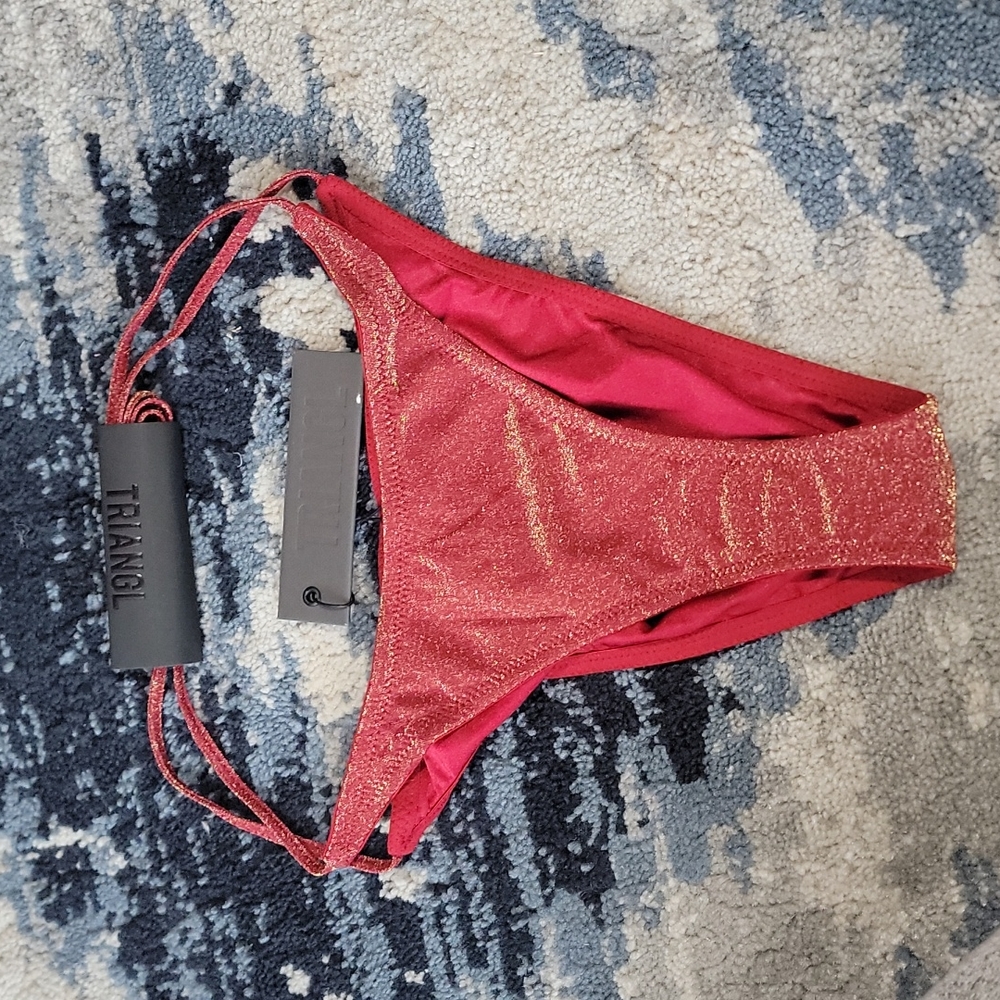 triangl swimwear Shimmery Red Bikini Bottom